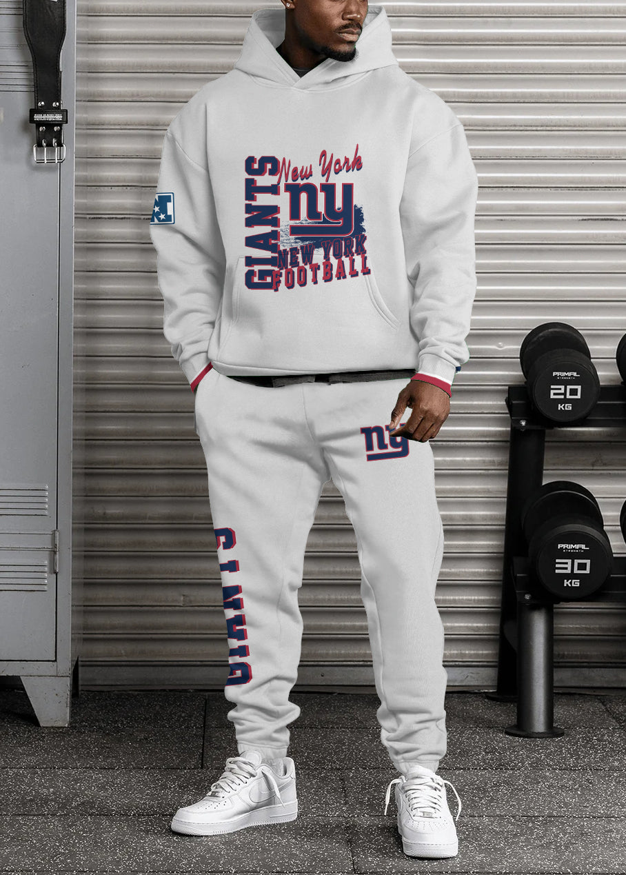 New York Giants Combo Pullover Hoodie And Sweatpants AZBTPHSP000350