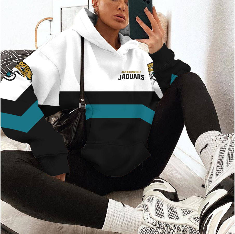 Jacksonville Jaguars Printed Hooded Pocket Pullover Hoodie AZBTPH000010