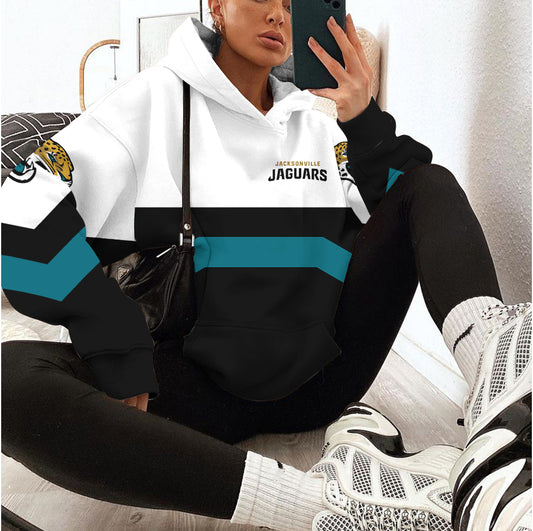 Jacksonville Jaguars Printed Hooded Pocket Pullover Hoodie AZBTPH000010
