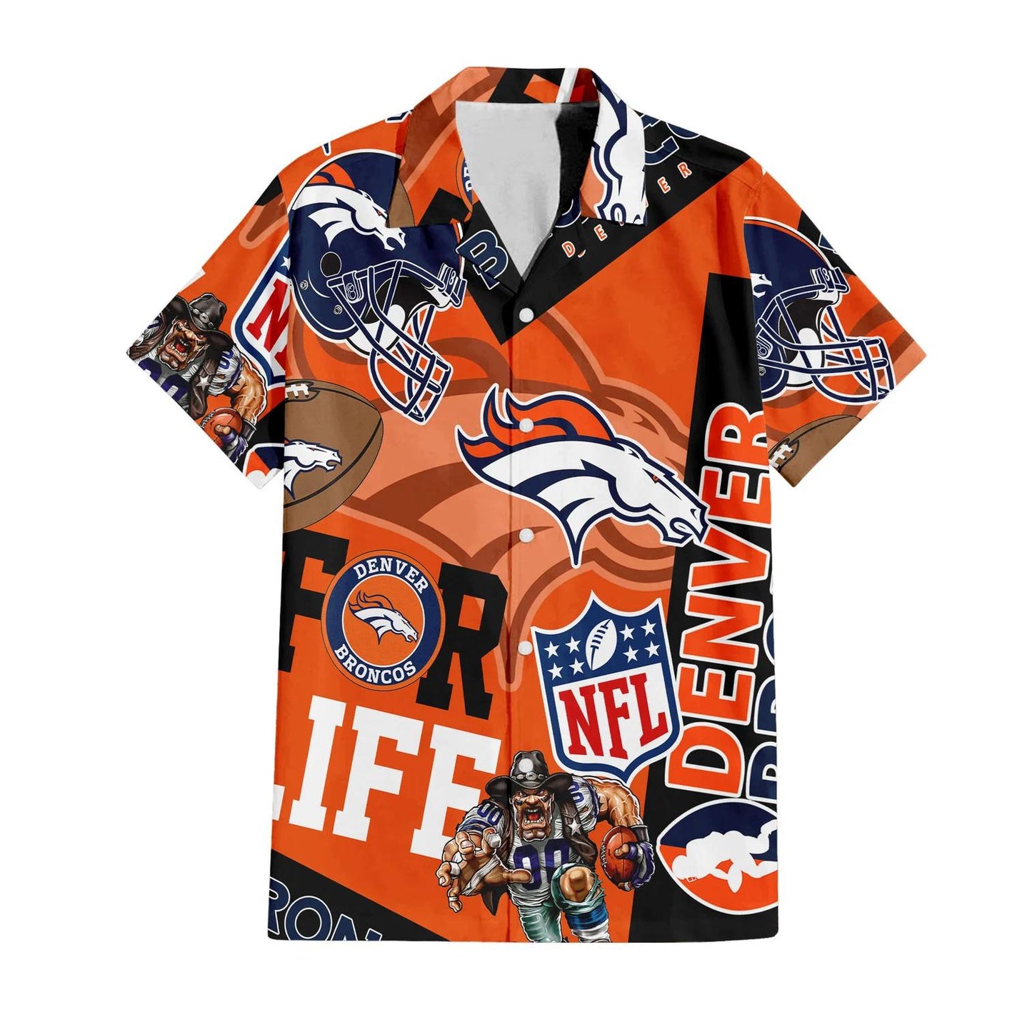 Denver Broncos Custom Limited Edition For Life Hawaiian Shirt and Shorts AZHAHWSS000276