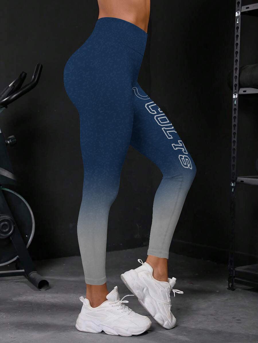 Indianapolis Colts High Waist Push Up Printed Leggings (4)