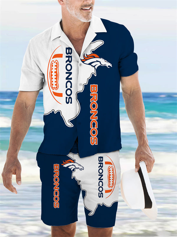 Denver Broncos Combo Hawaiian Shirt and Shorts AZBTHWSS000134