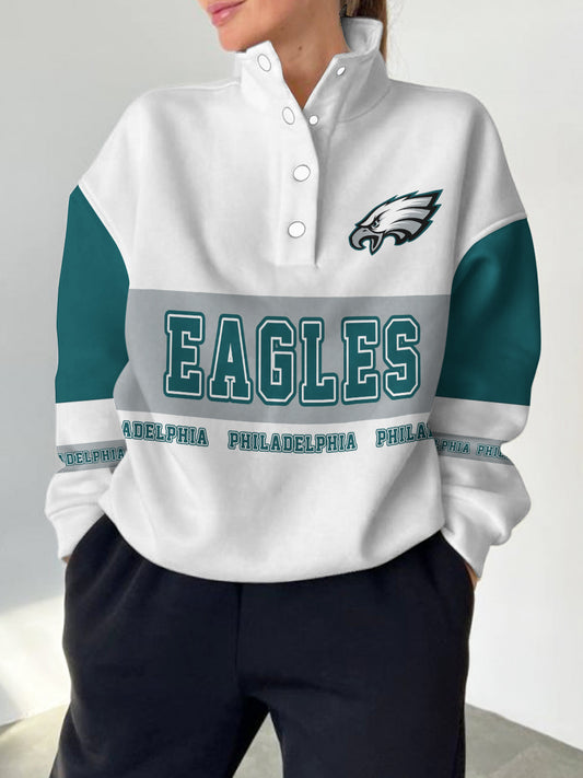 Philadelphia Eagles Casual Colorful Stand Collar Sweatshirt AZBTSCSW000387