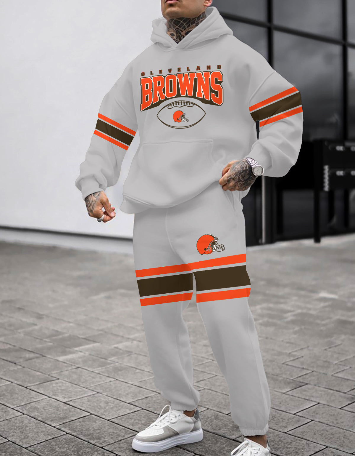 Cleveland Browns Combo Pullover Hoodie And Sweatpants AZBTPHSP000433