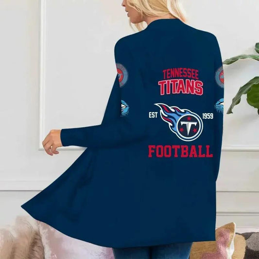 Tennessee Titans Women Patch Pocket Cardigan BT188