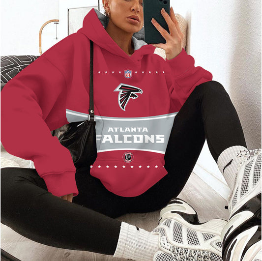 Atlanta Falcons Printed Hooded Pocket Pullover Hoodie AZBTPH000052