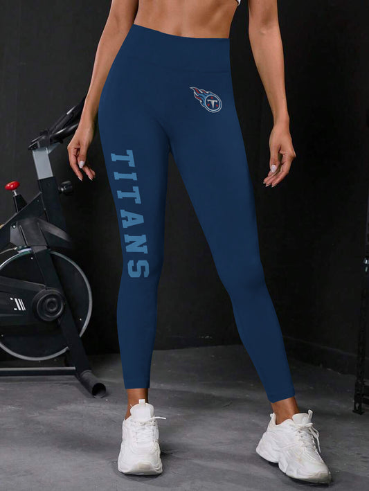 Tennessee Titans  High Waist Push Up Printed Leggings