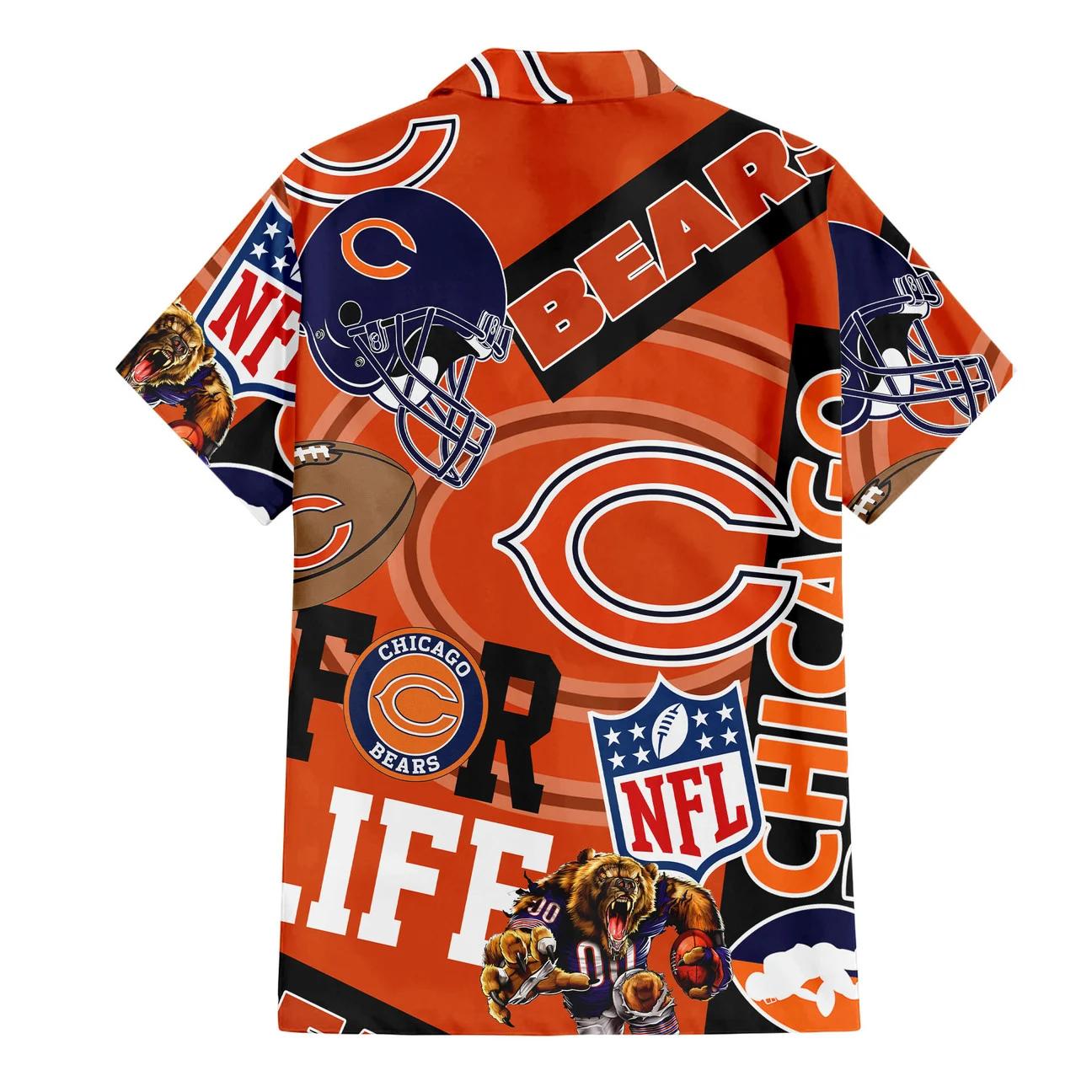 Chicago Bears Custom Limited Edition For Life Hawaiian Shirt and Shorts AZHAHWSS000257