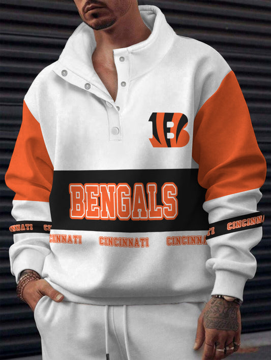 Cincinnati Bengals Casual Colorful Stand Collar Sweatshirt AZBTSCSW000184