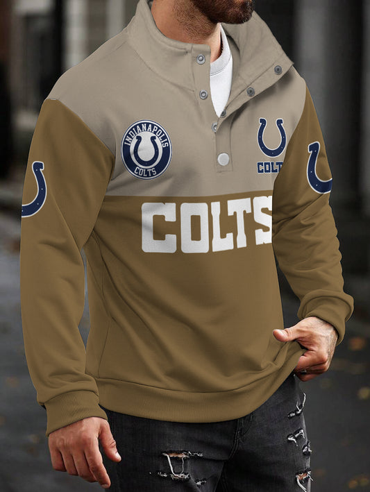 Indianapolis Colts Casual Colorful Stand Collar Sweatshirt AZBTSCSW000366