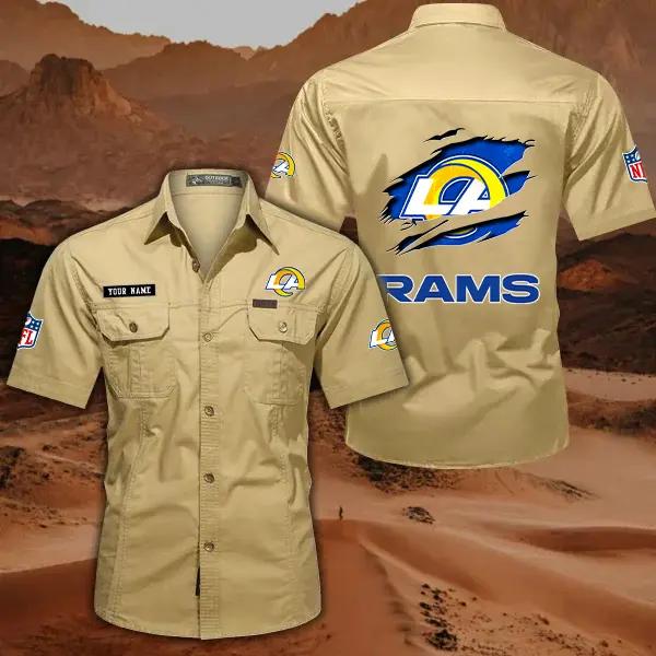 Los Angeles Rams Men’s Short Sleeve Cargo Shirts New 2025 AZBT2DCGS000019