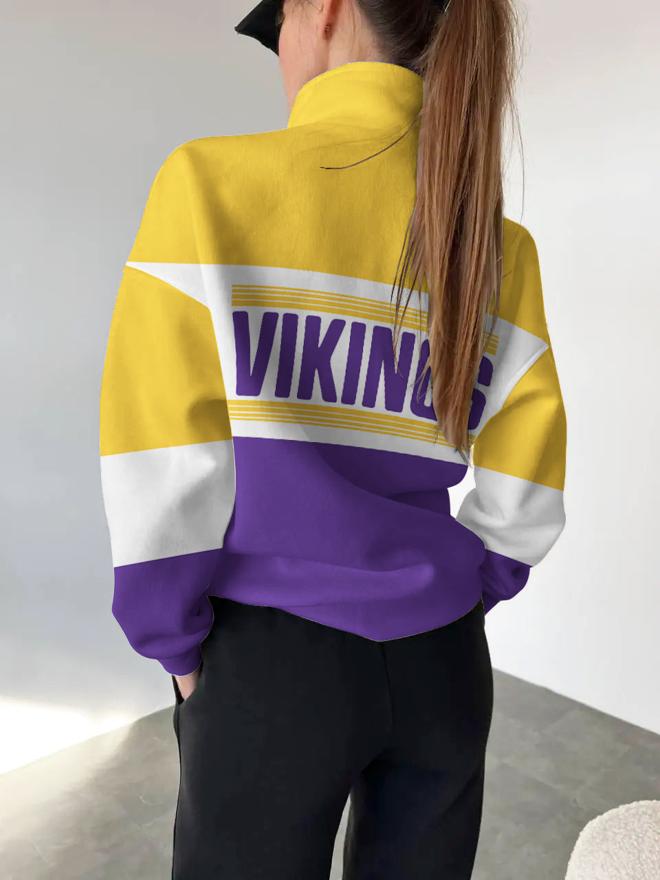 Minnesota Vikings Casual Colorful Stand Collar Sweatshirt AZBTSCSW000311