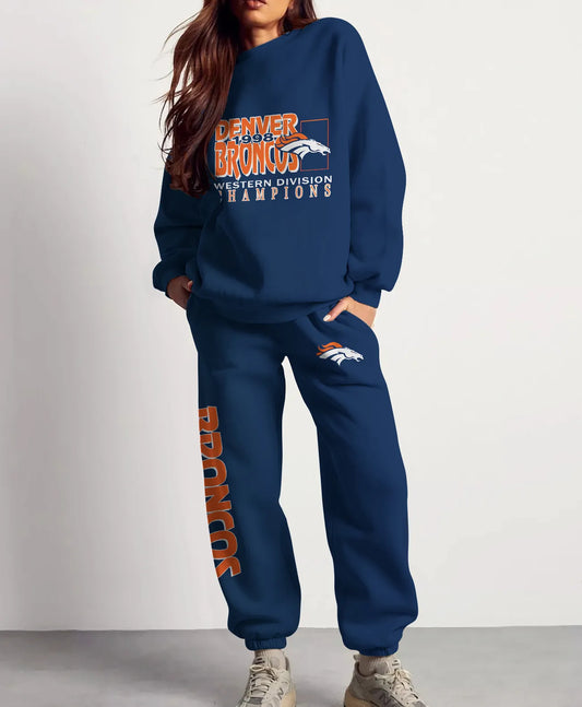 Denver Broncos Combo 3D Sweatsuit and Sweatpants Unisex CBSP253