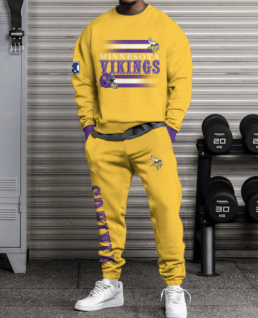 Minnesota Vikings Combo 3D Sweatsuit and Sweatpants Unisex CBSP124