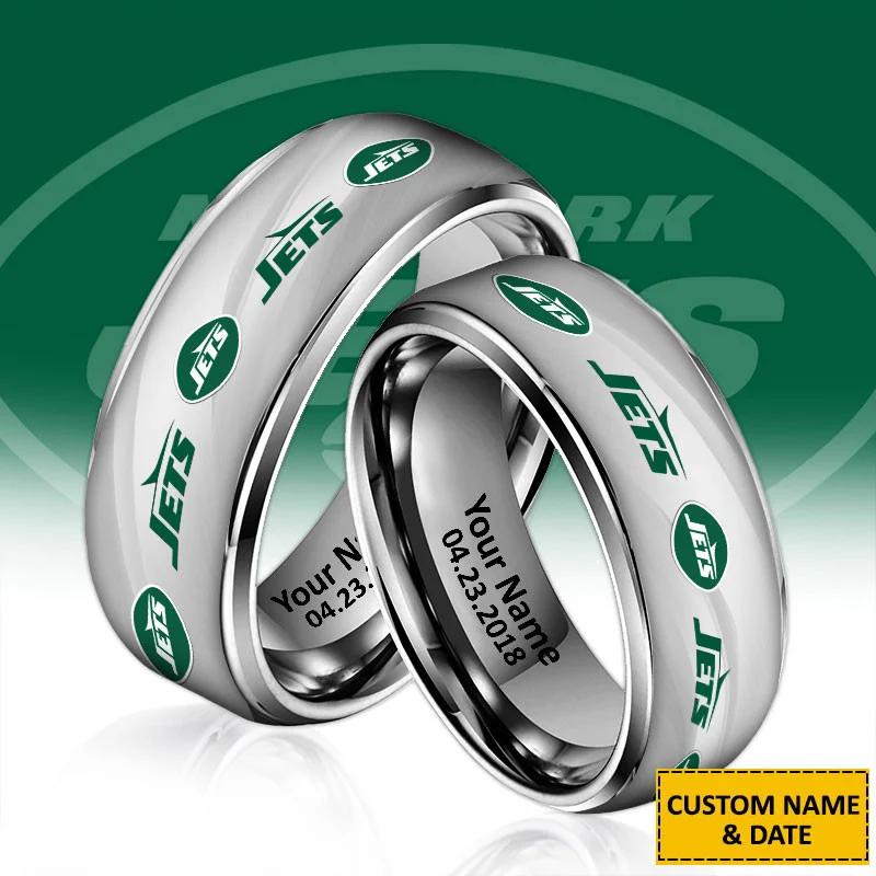 New York Jets Special Stainless Ring Custom Name AZBTSR000046
