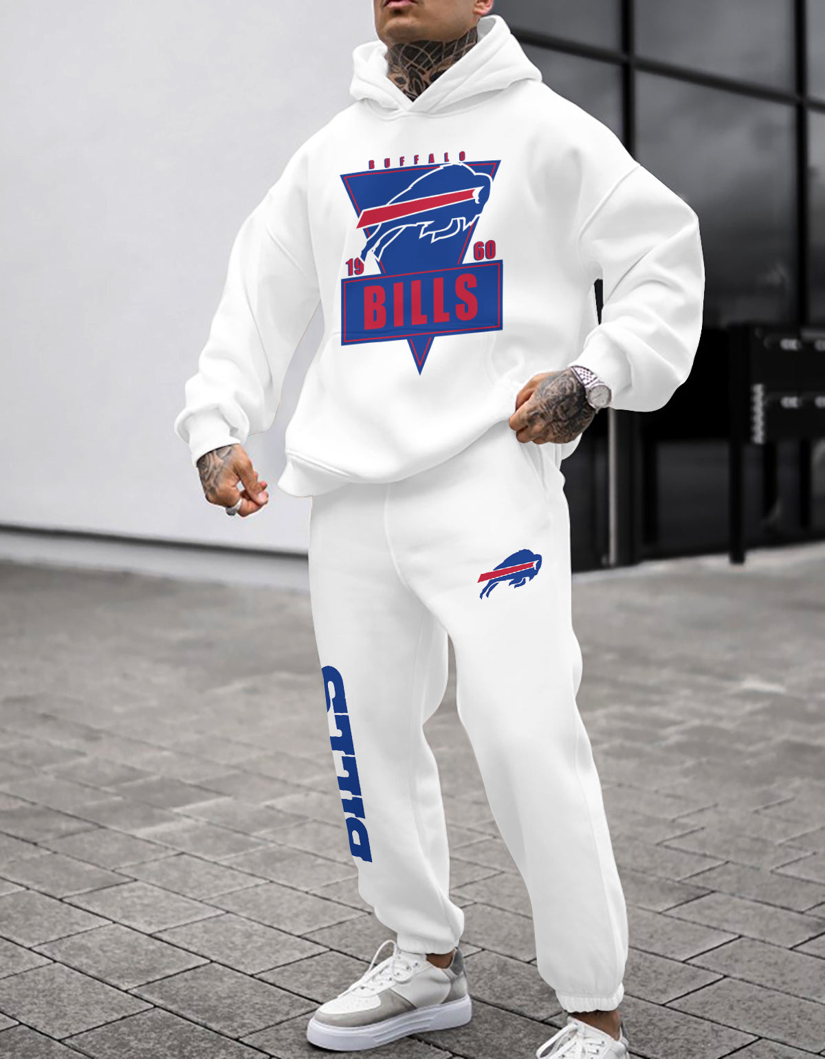 Buffalo Bills Combo Pullover Hoodie And Sweatpants AZBTPHSP000384
