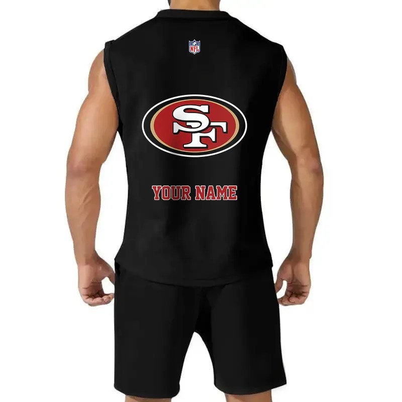 San Francisco 49ers Combo Men Jersey Tank Top and Shorts AZICOTATTMS00020