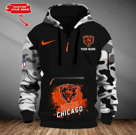 Chicago Bears Camouflage Hooded Sweatshirt HA38