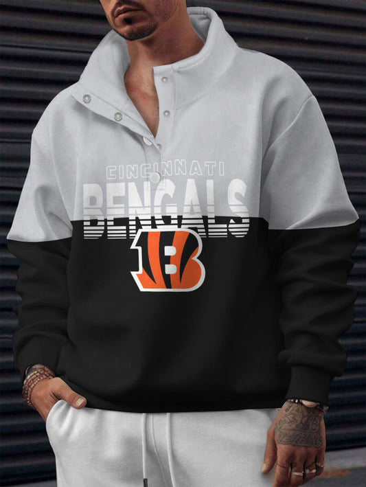 Cincinnati Bengals Casual Colorful Stand Collar Sweatshirt AZBTSCSW000582