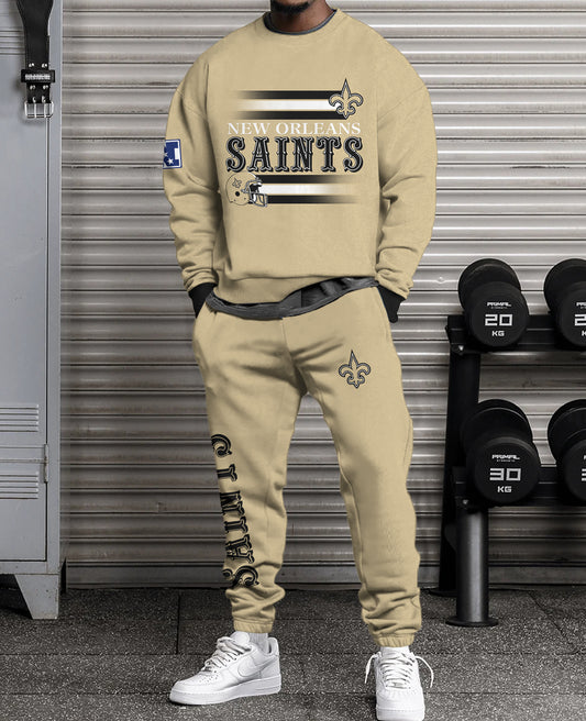 New Orleans Saints Combo 3D Sweatsuit and Sweatpants Unisex CBSP71