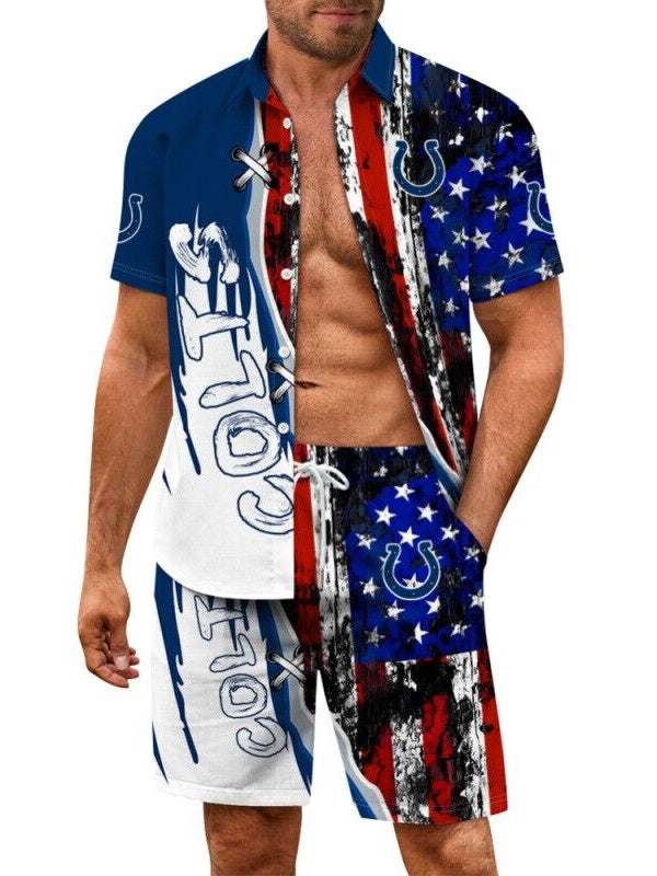 Indianapolis Colts Combo Hawaiian Shirt and Shorts AZBTHWSS000115