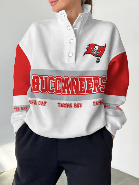 Tampa Bay Buccaneers Casual Colorful Stand Collar Sweatshirt AZBTSCSW000489