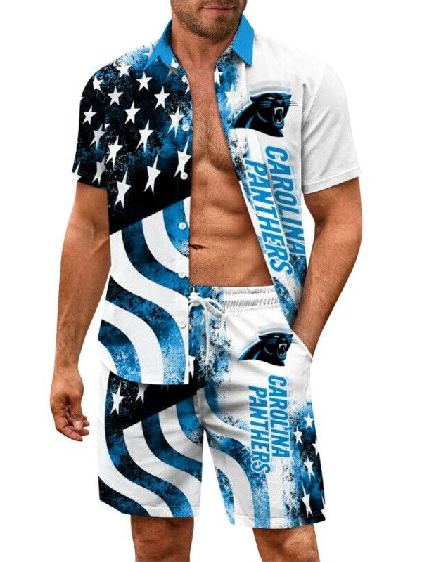 Carolina Panthers Combo Hawaiian Shirt and Shorts AZBTHWSS000029