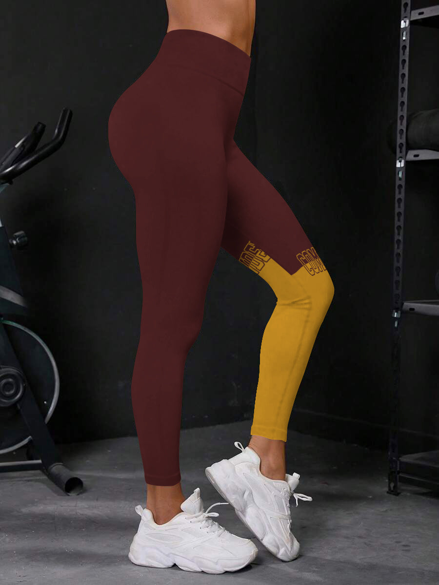 Washington Commanders High Waist Push Up Printed Leggings (3)