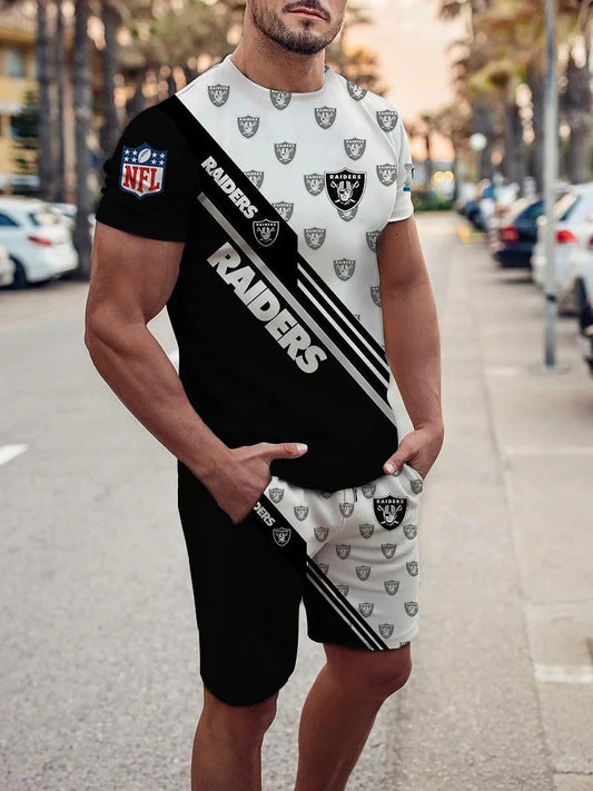 Las Vegas Raiders T-shirt and Shorts AZTS177