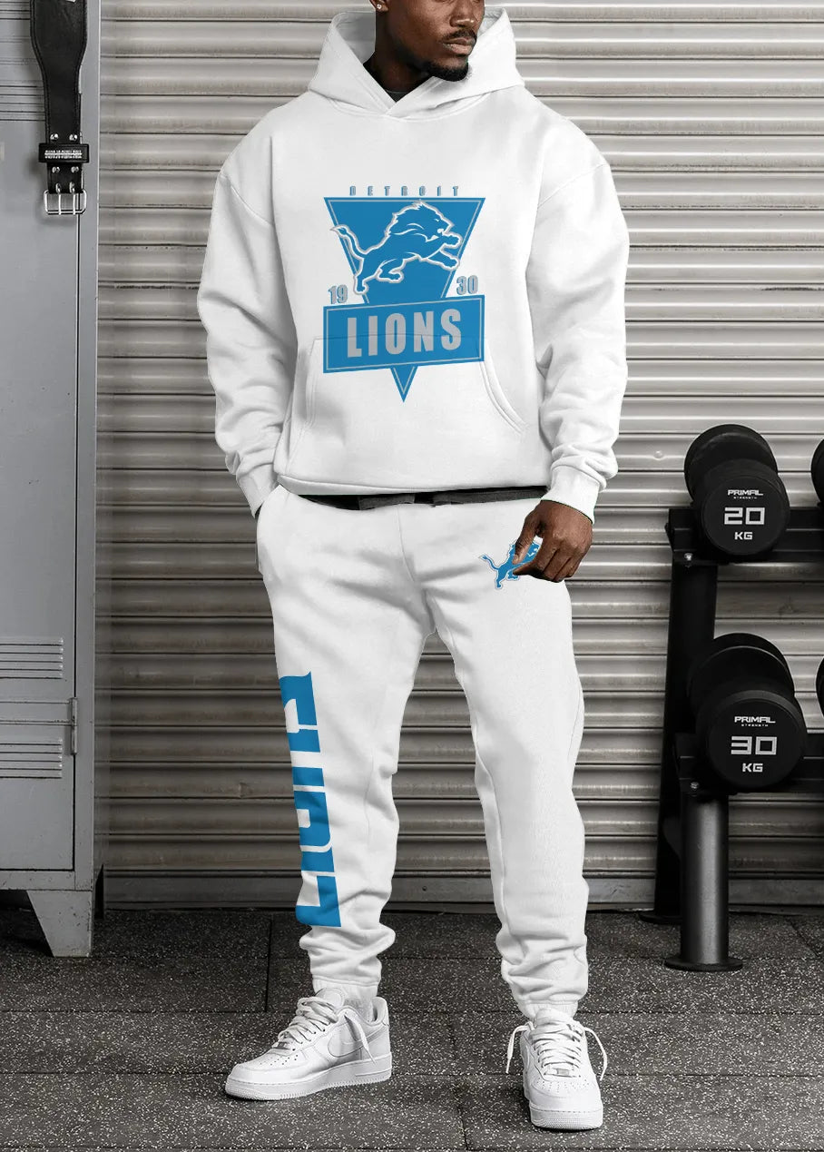 Detroit Lions Combo Pullover Hoodie And Sweatpants AZBTPHSP000197