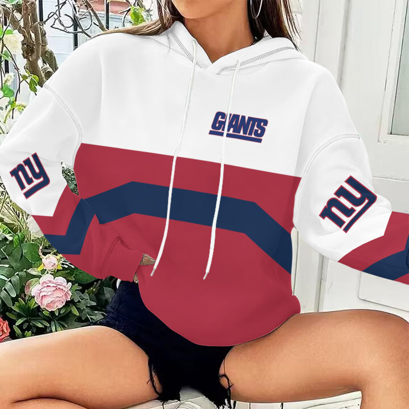 New York Giants Printed Hooded Pocket Pullover Hoodie AZBTPH000023