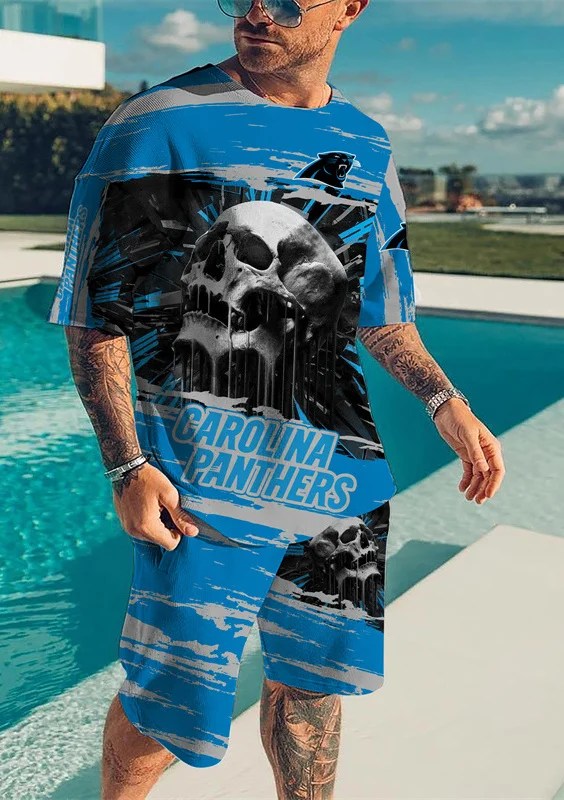 Carolina Panthers T-shirt and Shorts AZTS479