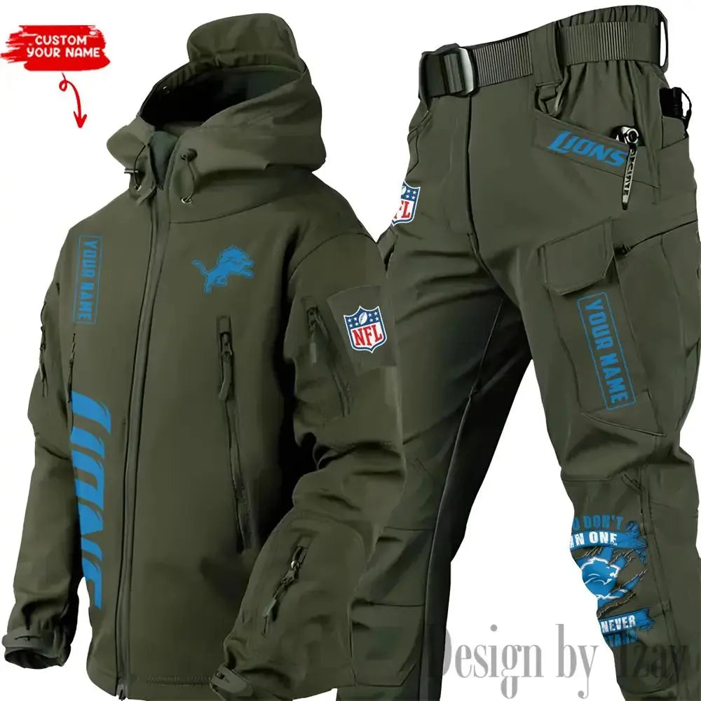 Detroit Lions Outdoor Jacket and Pants 000139