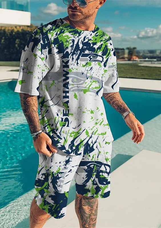 Seattle Seahawks T-shirt and Shorts AZTS603