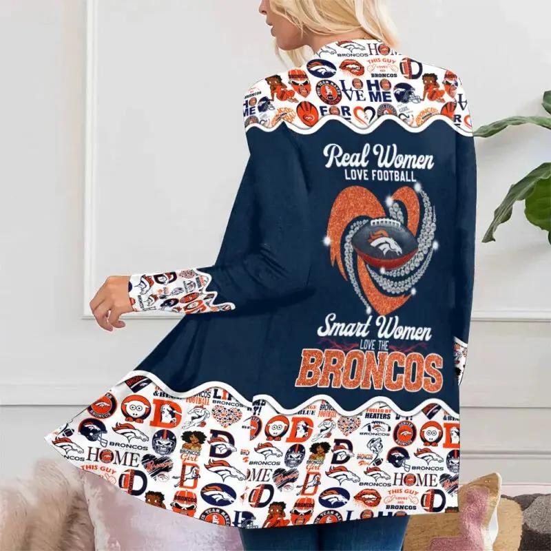 Denver Broncos Women Patch Pocket Cardigan BT059
