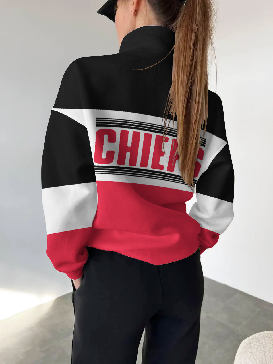 Kansas City Chiefs Casual Colorful Stand Collar Sweatshirt AZBTSCSW000447