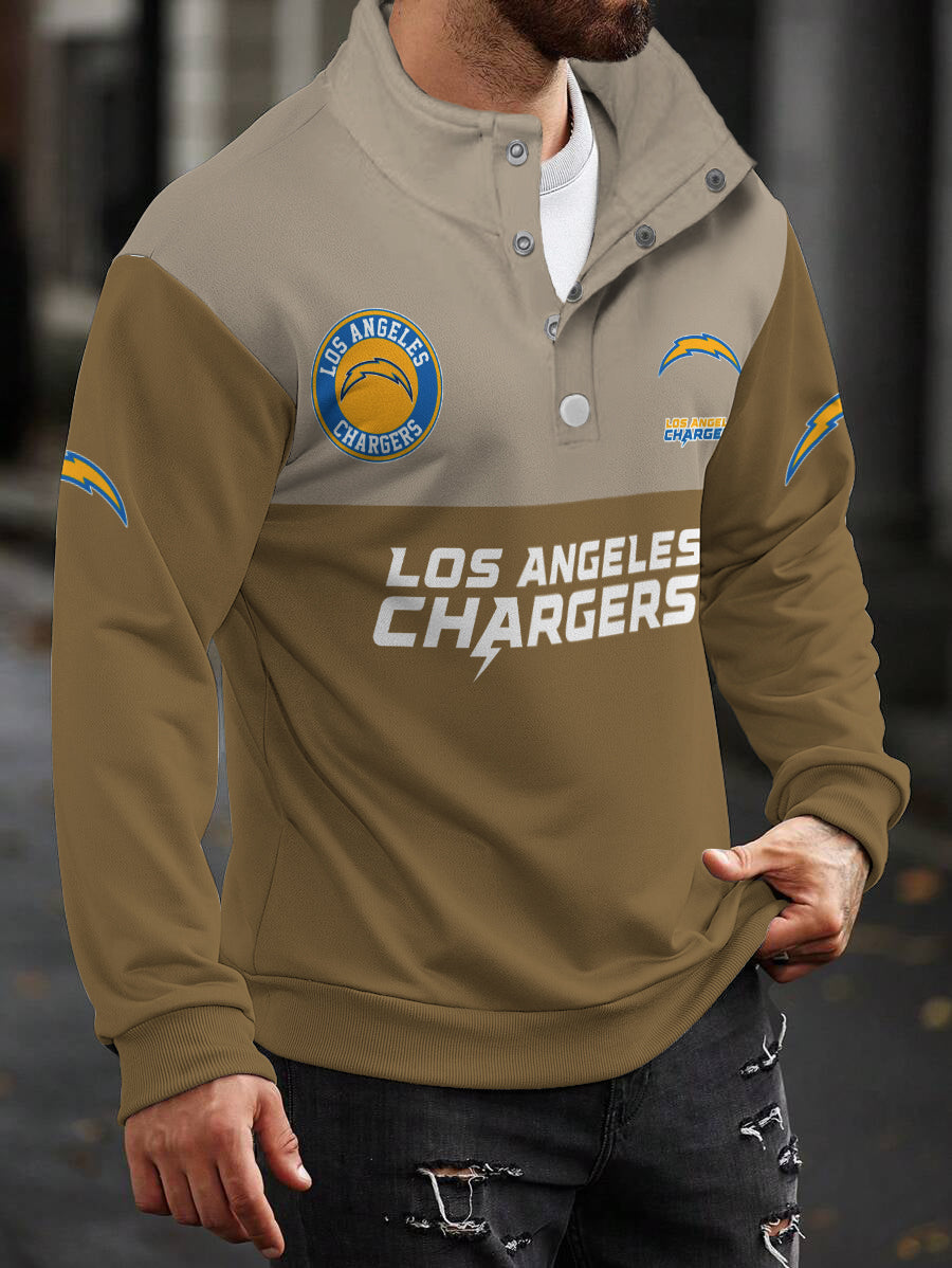 Los Angeles Chargers Casual Colorful Stand Collar Sweatshirt AZBTSCSW000495