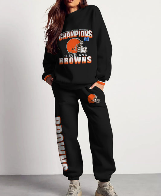 Cleveland Browns Combo 3D Sweatsuit and Sweatpants Unisex CBSP64