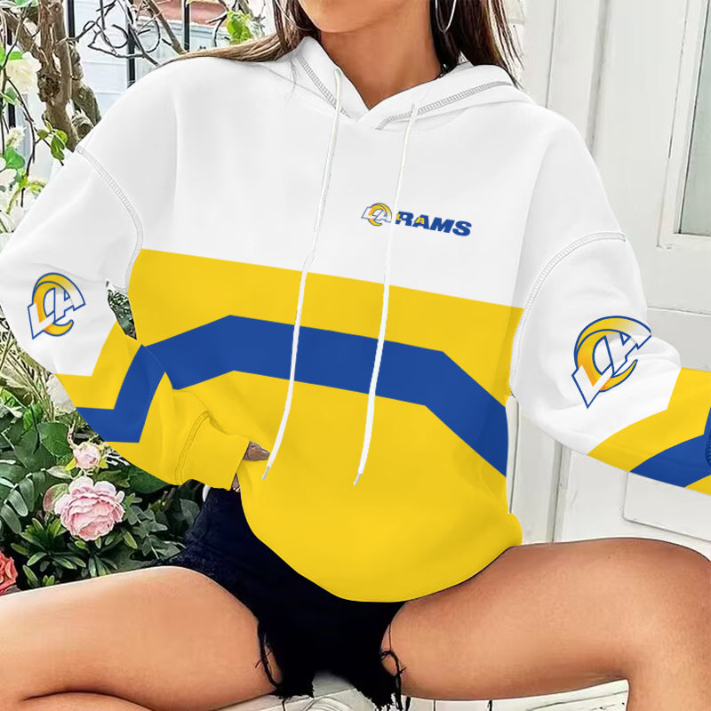 Los Angeles Rams Printed Hooded Pocket Pullover Hoodie AZBTPH000020