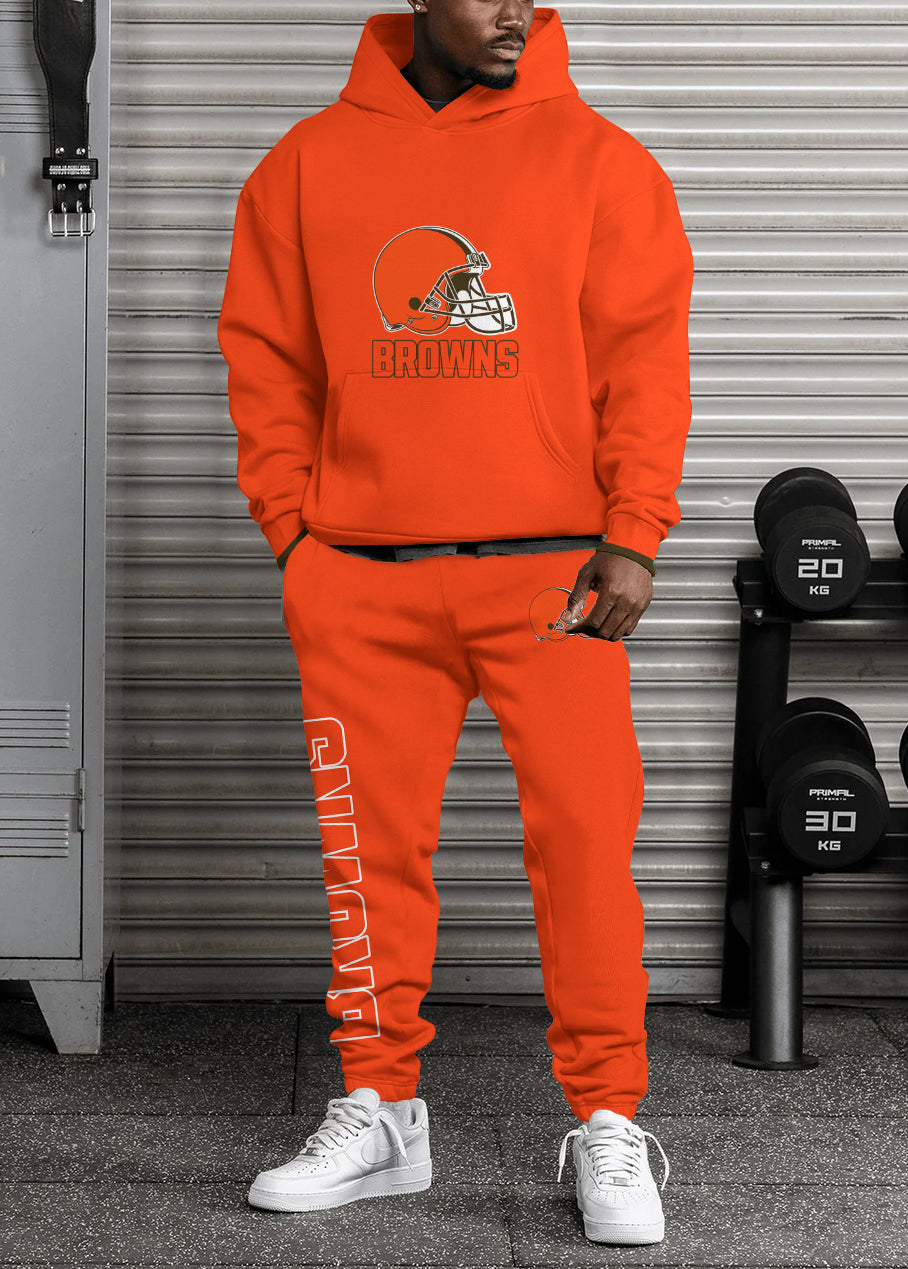 Cleveland Browns Combo Pullover Hoodie And Sweatpants AZBTPHSP000428
