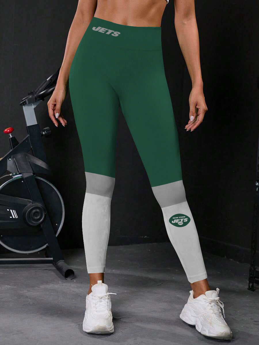 New York Jets High Waist Push Up Printed Leggings