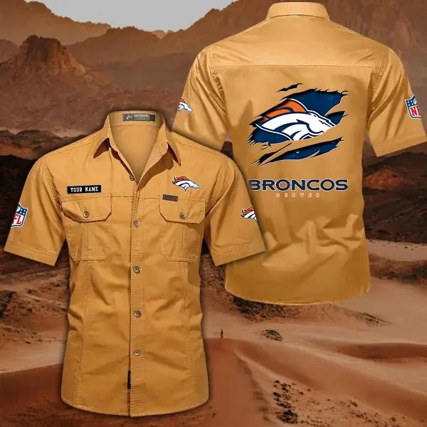 Denver Broncos Men’s Short Sleeve Cargo Shirts New 2025 AZBT2DCGS000010