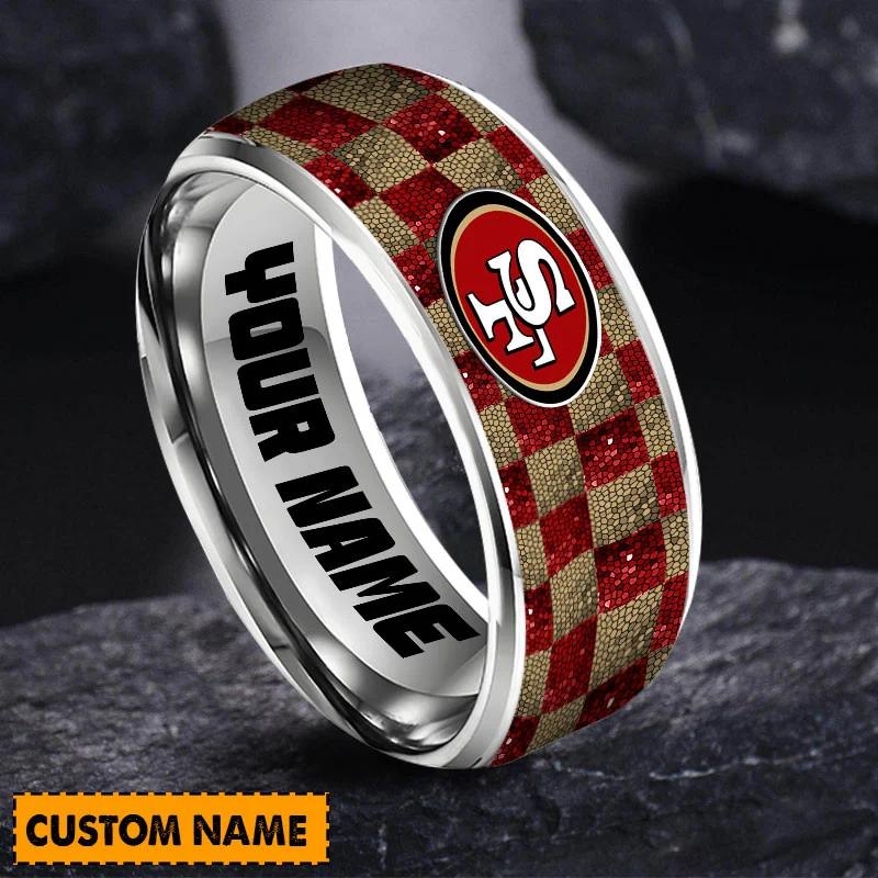 San Francisco 49ers Special Stainless Ring Custom Name AZBTSR000016