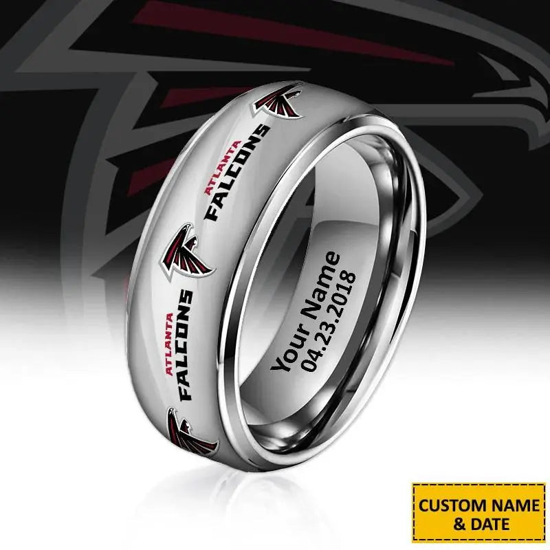 Atlanta Falcons Special Stainless Ring Custom Name AZBTSR000055