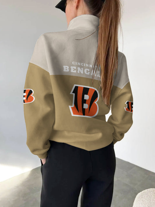 Cincinnati Bengals Casual Colorful Stand Collar Sweatshirt AZBTSCSW000339