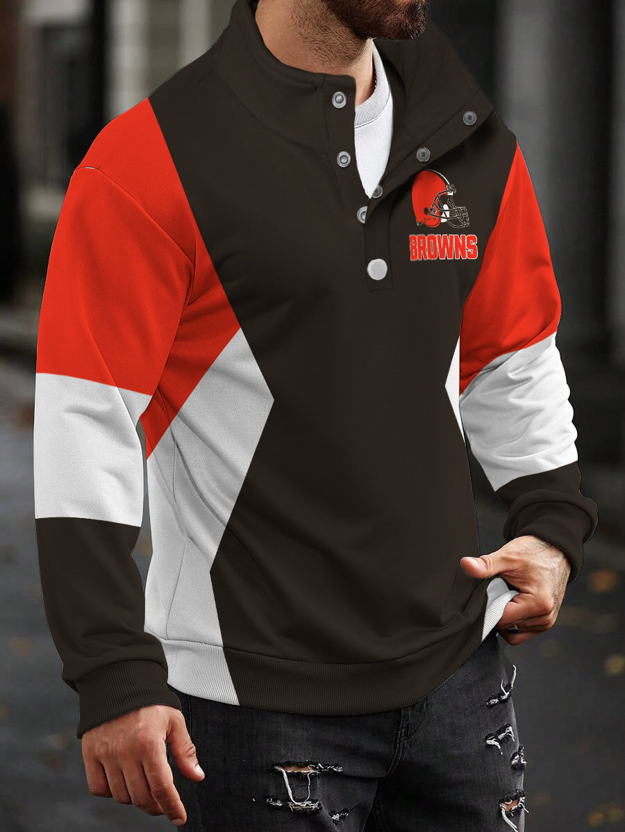 Cleveland Browns Casual Colorful Stand Collar Sweatshirt AZBTSCSW000260