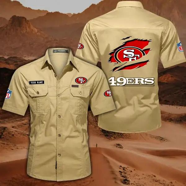 San Francisco 49ers Men’s Short Sleeve Cargo Shirts New 2025 AZBT2DCGS000027