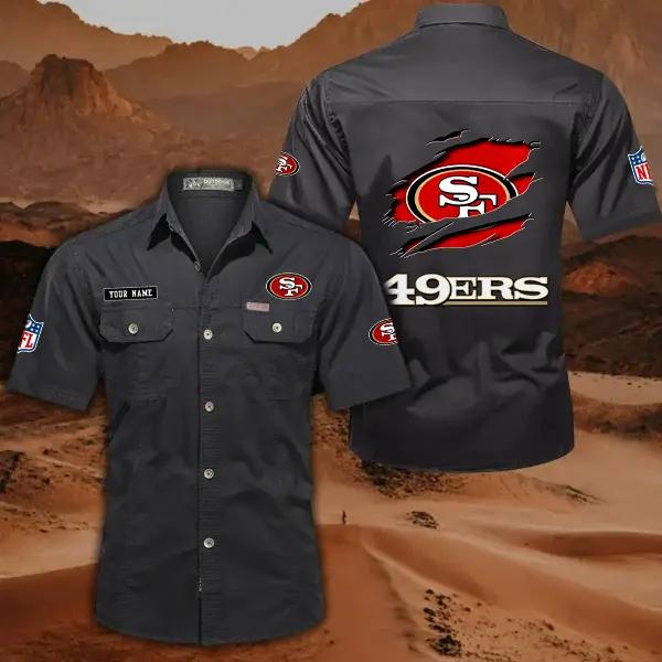 San Francisco 49ers Men’s Short Sleeve Cargo Shirts New 2025 AZBT2DCGS000027