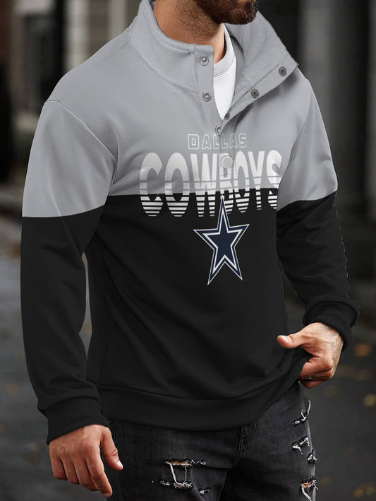 Dallas Cowboys Casual Colorful Stand Collar Sweatshirt AZBTSCSW000243