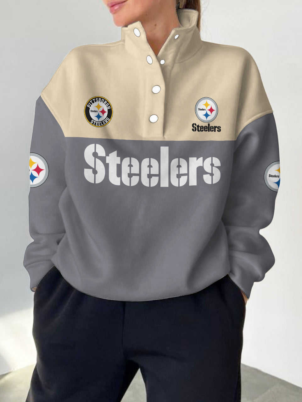Pittsburgh Steelers Casual Colorful Stand Collar Sweatshirt AZBTSCSW000370